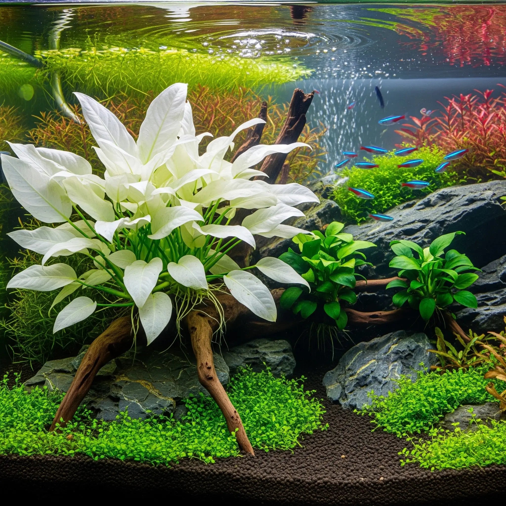 Anubias barteri var. 'Nana White' – Das exklusive Highlight für dein Aquascape / Dennerle-Plants AquaTimo