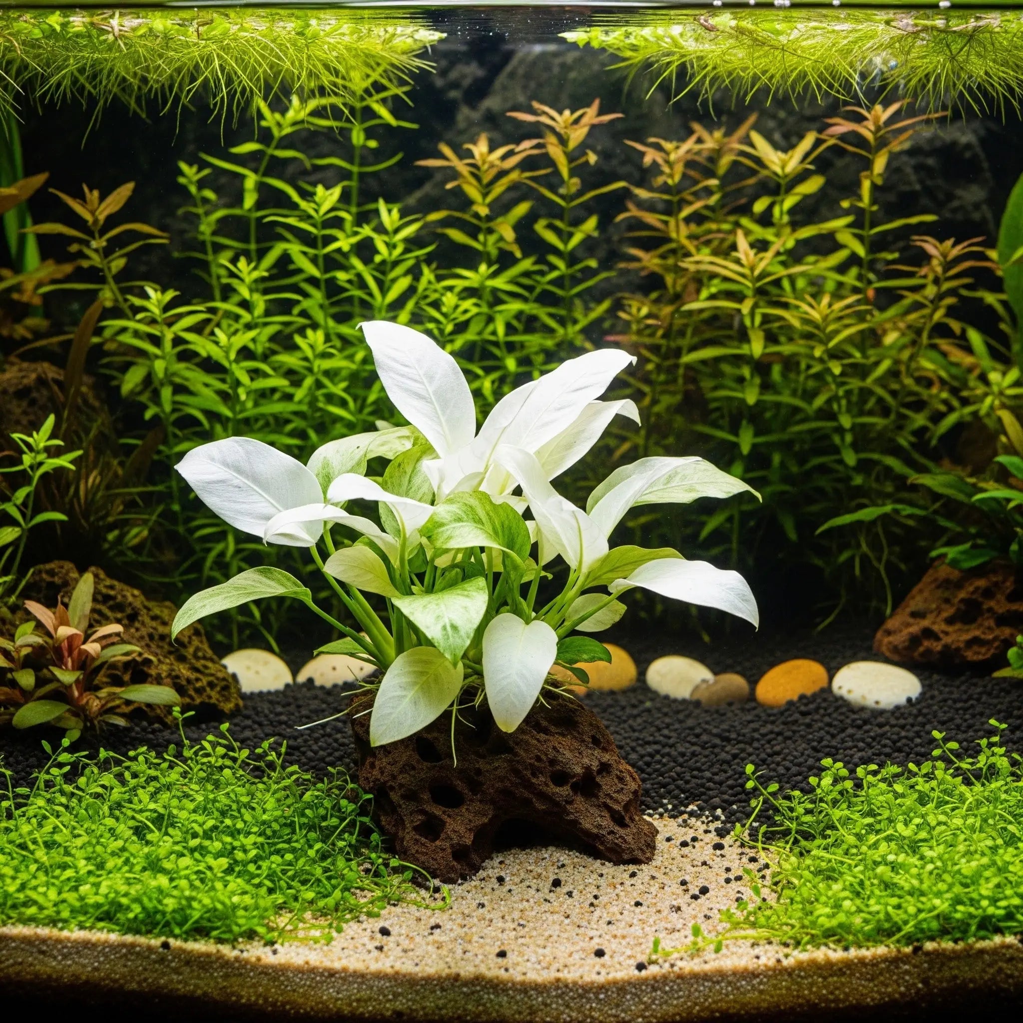 Anubias barteri var. 'Nana White' – Das exklusive Highlight für dein Aquascape / Dennerle-Plants AquaTimo