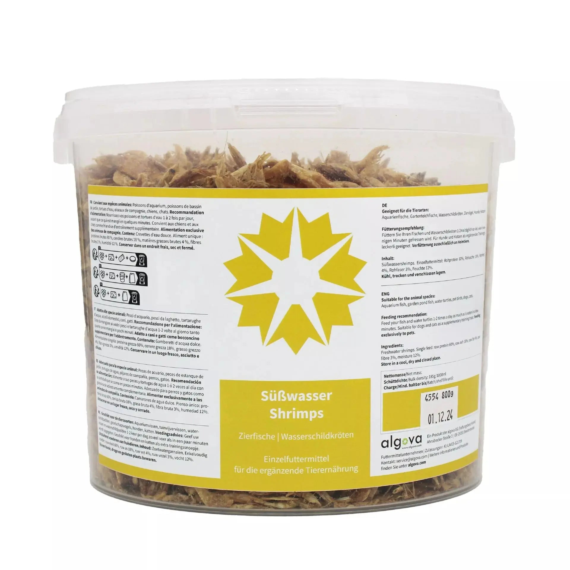 Algova Premium Süßwasser Shrimps (2-4cm): Protein-Superfood für Fische & Koi 🍤 algova