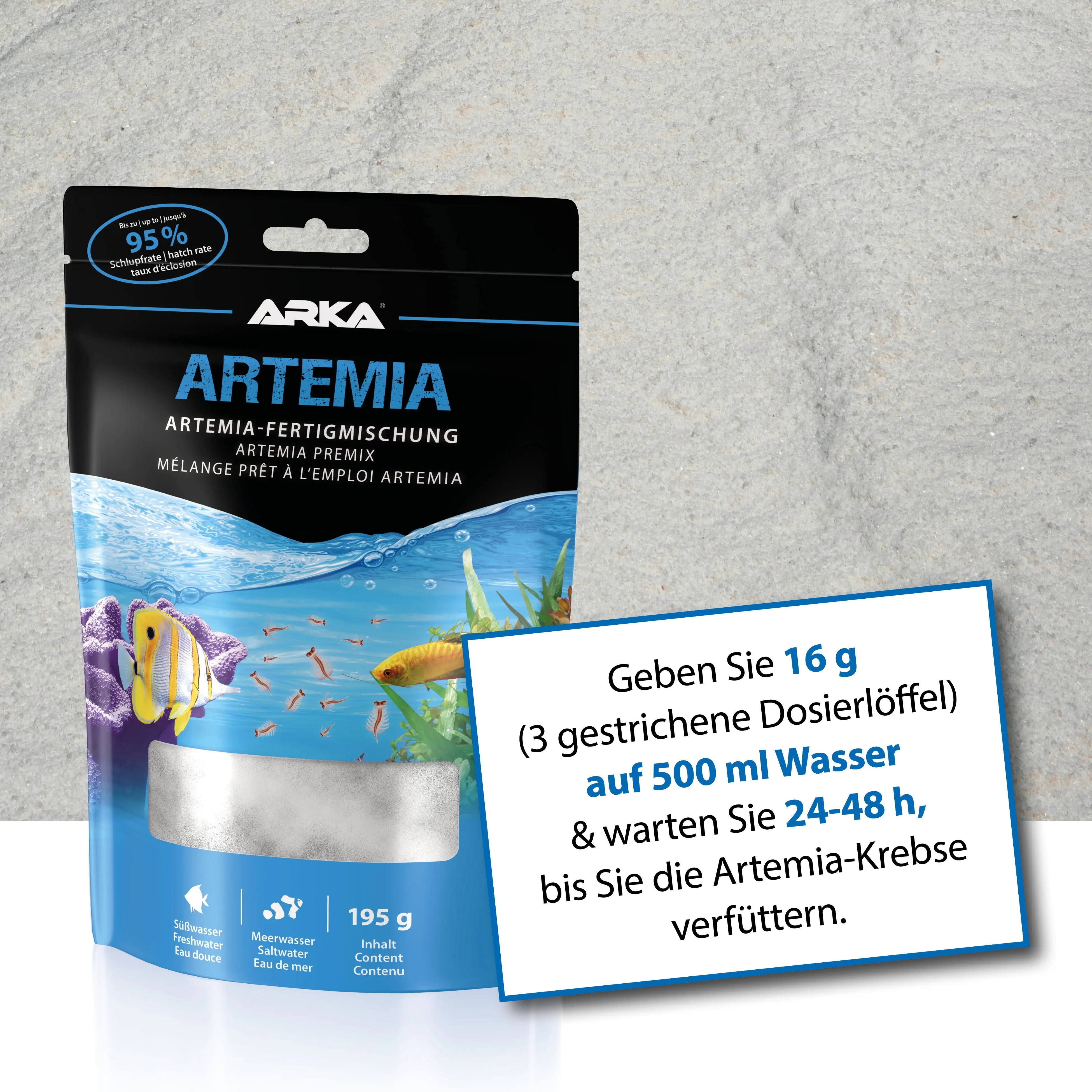 ARKA Artemia (195g) – Die Premium Fertigmischung für Nährstoffreiches Lebendfutter 🚀 - AS+ AquaTimo