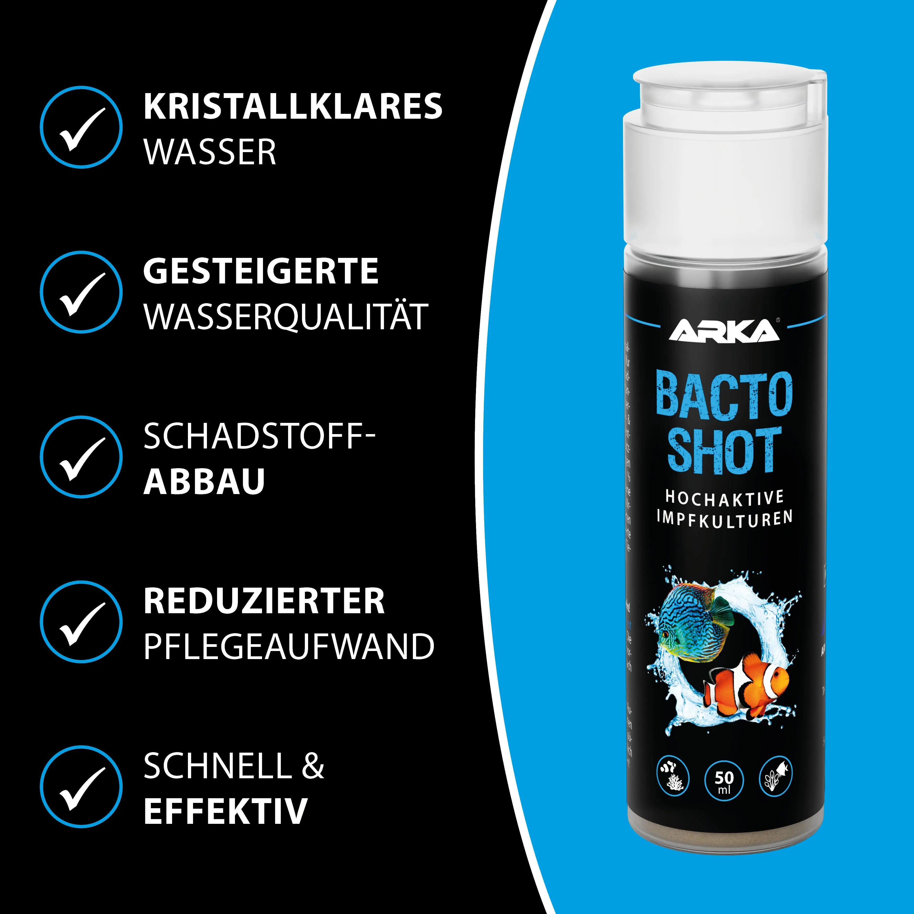 ARKA Bacto-Shot: Der Turbo für kristallklares Süßwasser 💧 – Hochaktive Starterbakterien für Ihr Aquarium - AS+ AquaTimo