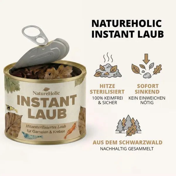 NatureHolic Instant Laub: Sofort sinkend, keimfrei und voller Huminstoffe für dein Aquarium! 🍂💧 AquaTimo