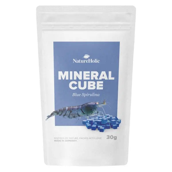 NatureHolic Mineral Cube "Blue Spirulina": Dein 2-in-1 Futterstein & Ferienfutter für strahlende Garnelen & robuste Schneckenhäuser! 💎🦐 AquaTimo