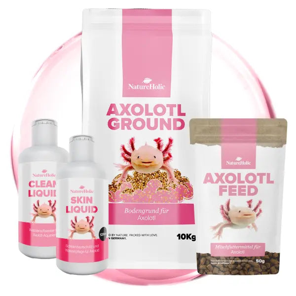 NatureHolic Axolotl Rundum Sorglos-Paket: Die Komplettlösung für vitale Axolotl und perfekte Wasserwerte! 🦎📦 AquaTimo