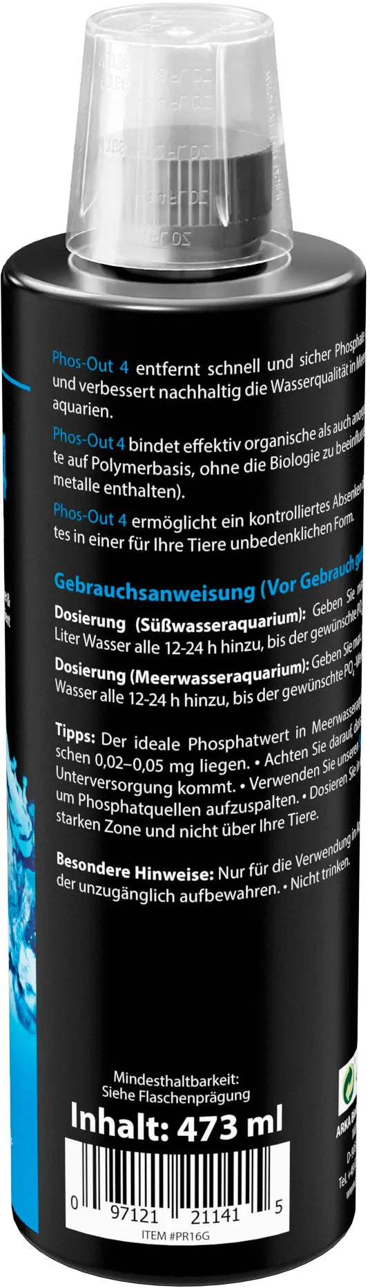 ARKA Phos-Out 4 – Der Flüssige Phosphatentferner für kristallklares Süßwasseraquarium-Wasser! 💧 - AS+ AquaTimo