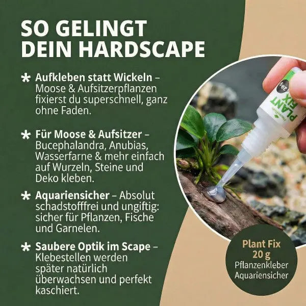NatureHolic Pflanzenkleber: Die unsichtbare Lösung für dein Aquascaping – Moose und Aufsitzerpflanzen einfach kleben! 💧🌿 AquaTimo