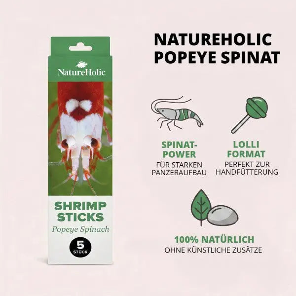 NatureHolic Shrimp Stick „Popeye Spinach“: Das gesunde Spinat-Spektakel für deine Wirbellosen 🍤🌿 AquaTimo