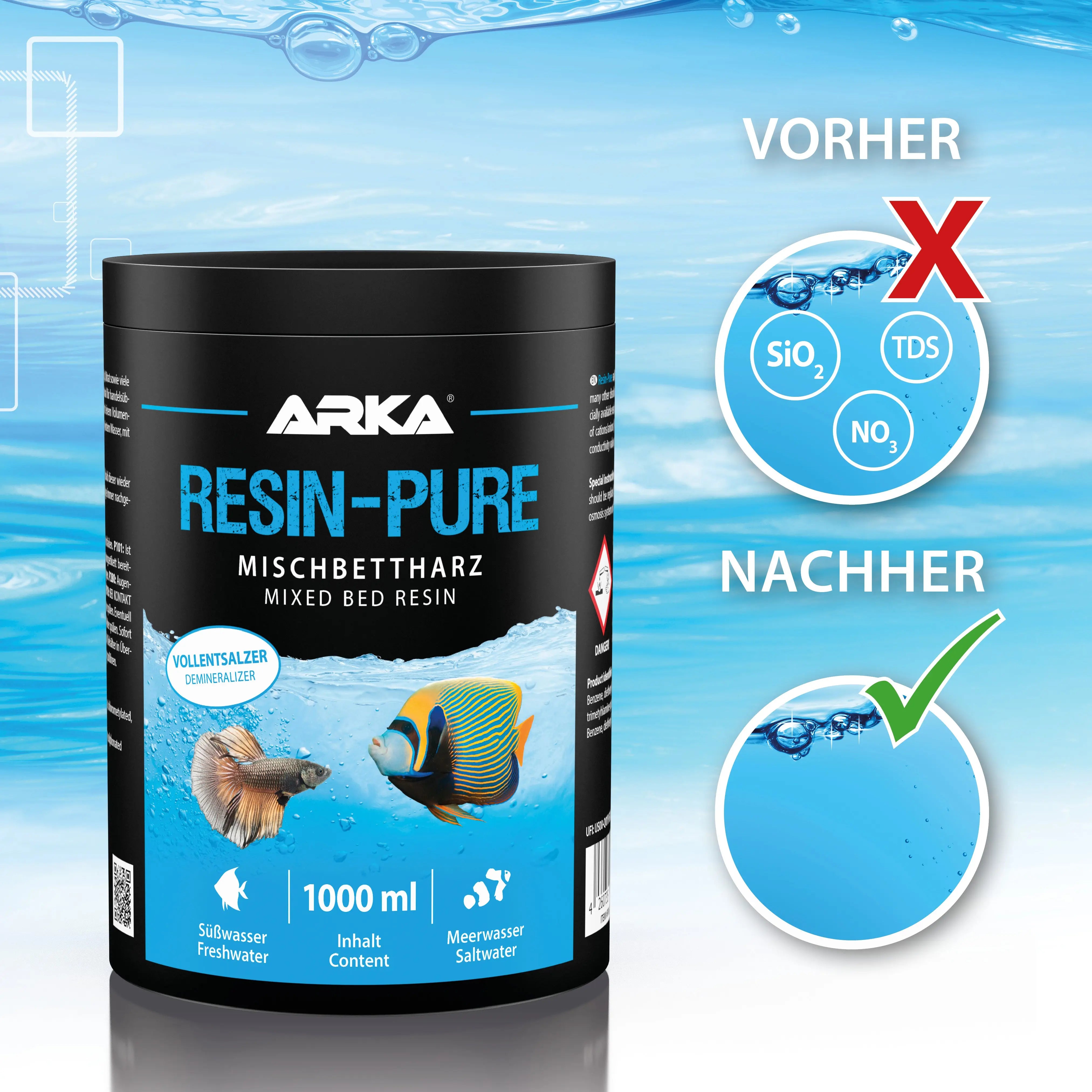 ARKA Resin-Pure Mischbettharz: Der ultimative Vollentsalzer für kristallklares Reinstwasser in Ihrem Süßwasser-Aquarium!💧🐠 - AS+ AquaTimo