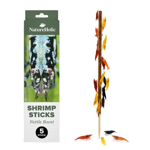 NatureHolic - Garnelen Lollies „Brennnessel Boost“ - 5 Lollis fürs Aquarium