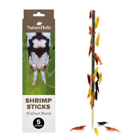 NatureHolic Shrimp Sticks Walnut Boost: Die antibakterielle Walnuss-Leckerei für Wirbellose! 🌿🍤
