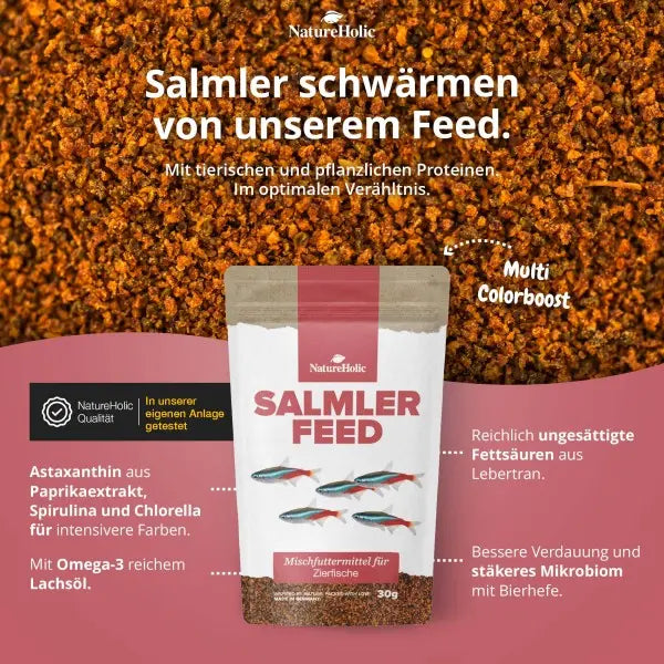 NatureHolic SalmlerFeed: Extrudiertes Hauptfutter für leuchtende Salmler und Co. 🐠✨ AquaTimo