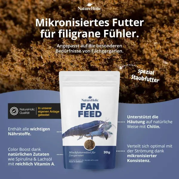 NatureHolic Fanfeed: Das protein- und energiereiche Alleinfutter für deine Fächergarnelen (Fan Shrimp)! 🌊🍤 AquaTimo