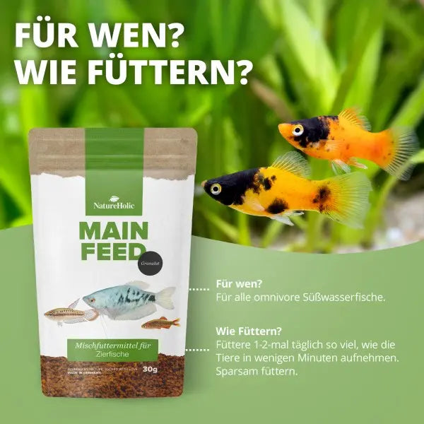 NatureHolic Hauptfeed: Dein Schlüssel zu vitalen Fischen & klarem Wasser AquaTimo