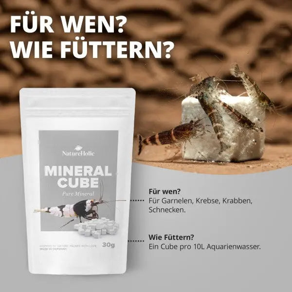NatureHolic MineralCubes "Pure Mineral": Der ultimative Mineral-Booster für Garnelen, Schnecken und Krebse 💎 AquaTimo