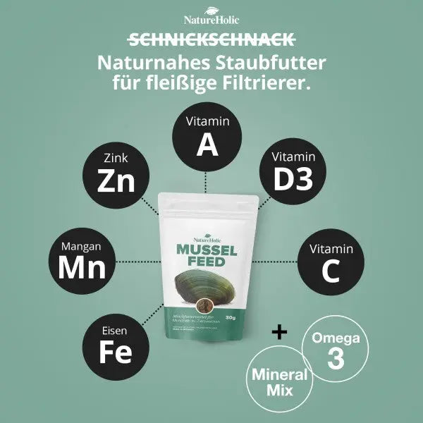 NatureHolic Musselfeed: Das Spezialfutter für Ziermuscheln – Garant für Schalenwachstum und Vitalität! 🐚💪 AquaTimo