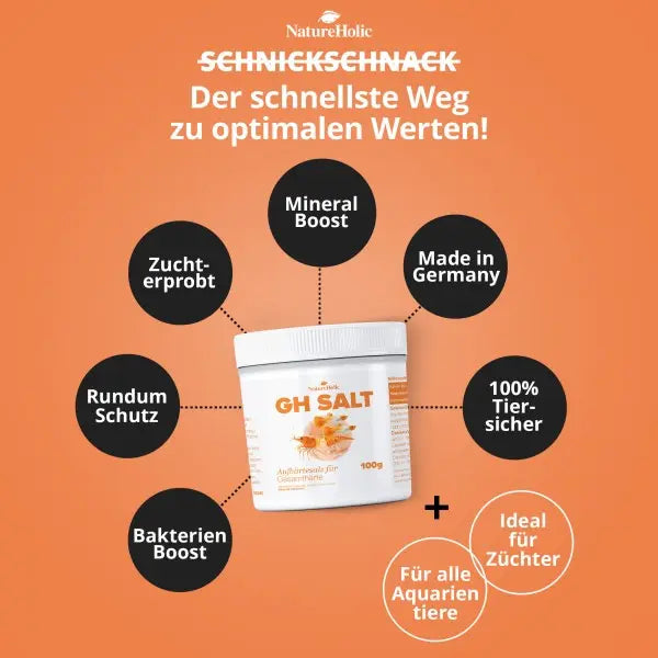 NatureHolic GH+ Salt: Dein chloridreduziertes Aufhärtesalz für die perfekte Gesamthärte im Süßwasseraquarium! 💧🌿 AquaTimo