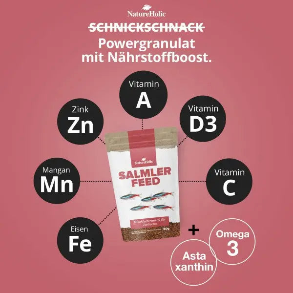 NatureHolic SalmlerFeed: Extrudiertes Hauptfutter für leuchtende Salmler und Co. 🐠✨ AquaTimo