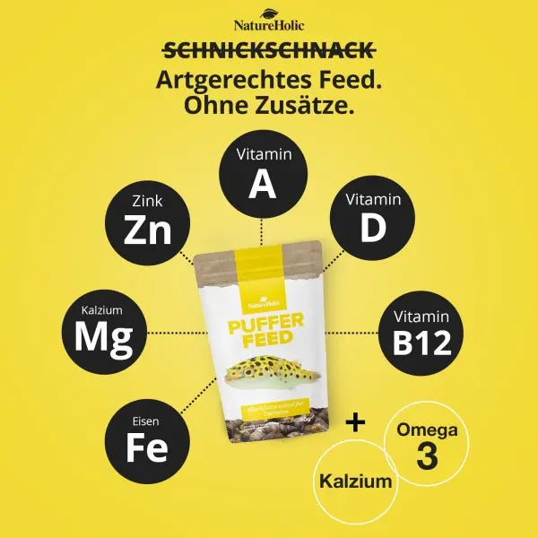 NatureHolic Pufferfeed: Das lebensnotwendige Alleinfuttermittel aus gefriergetrockneten Meeresschnecken für gesunde Kugelfische! 🐡 AquaTimo