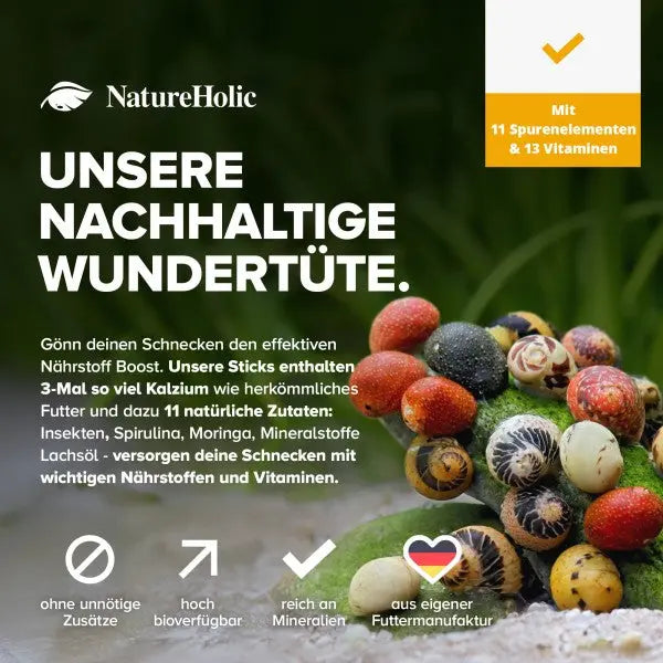 NatureHolic Snailfeed Sticks: Die Revolution für deine Aufwuchs fressenden Aquarienschnecken! 🐌💚 AquaTimo