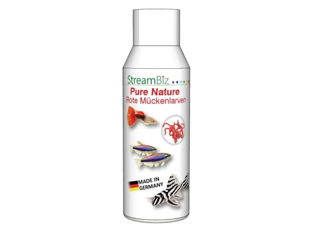 StreamBiz Pure Nature Rote Mückenlarven – Natürliches Premium-Futter für Zierfische & Garnelen - AS+ AquaTimo