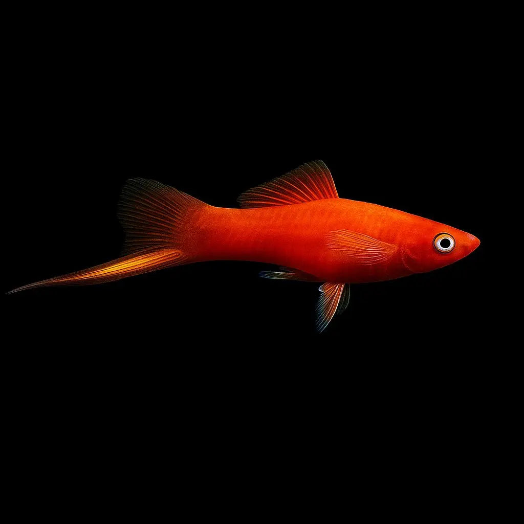 Schwertträger Komet-Rot – Leuchtend rot mit strahlendem Schweif AquaTimo