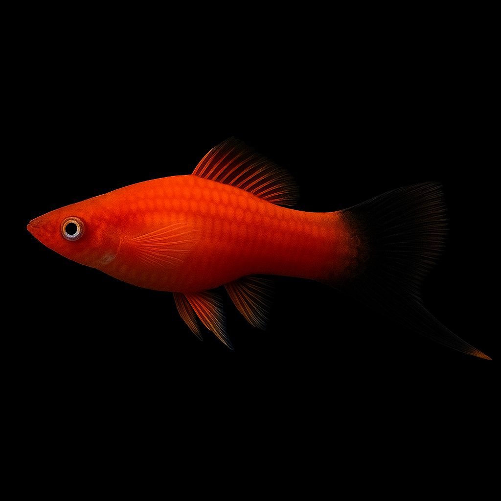 Schwertträger Rot-Wagtail – Kräftiges Rot trifft markante Flossen