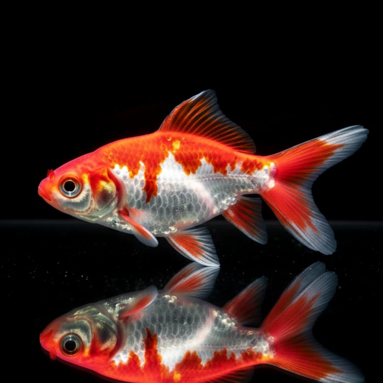 Goldfisch Sarasa - Carassius auratus ❤️🤍