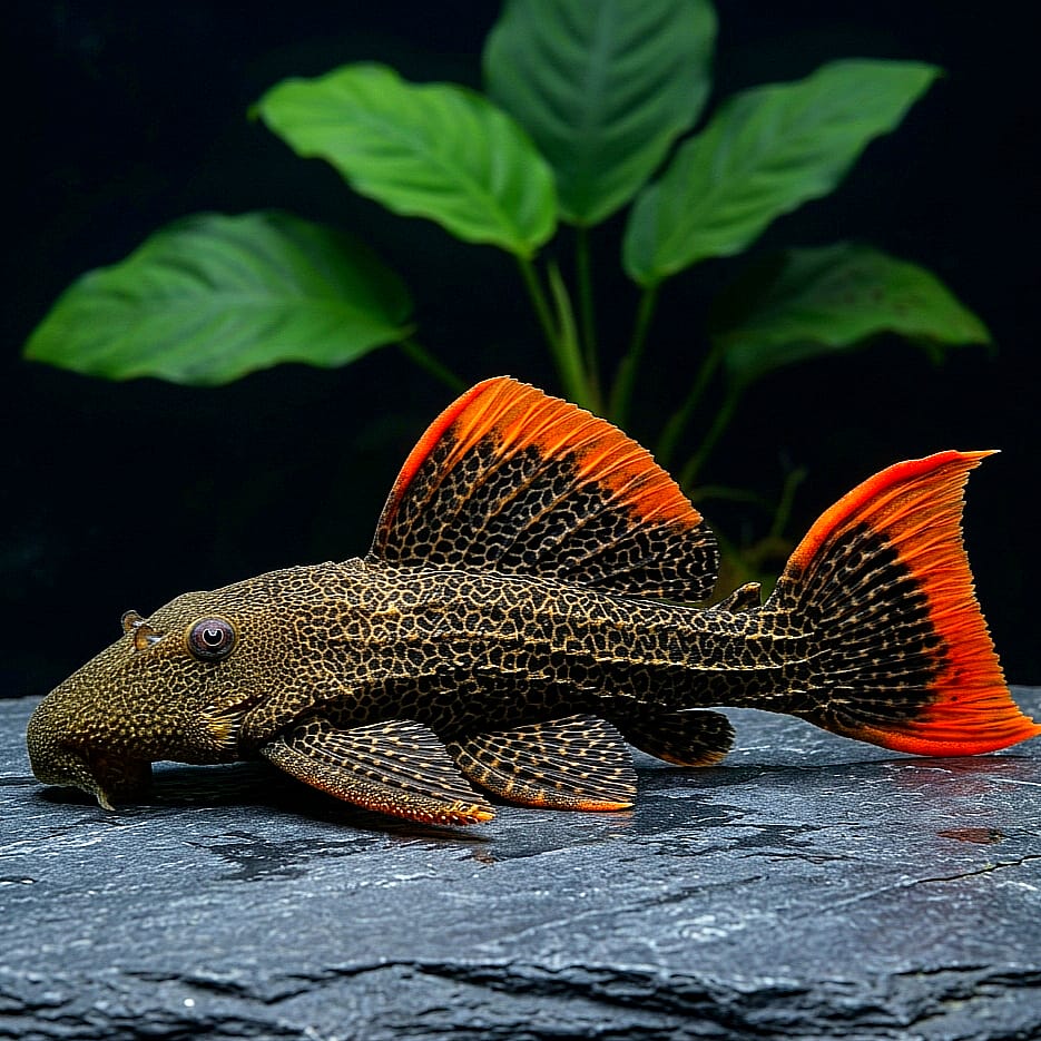 L024 Rotflossen-Kaktuswels – Pseudacanthicus pitanga 🔥🛡️ ca 9-14 cm AquaTimo
