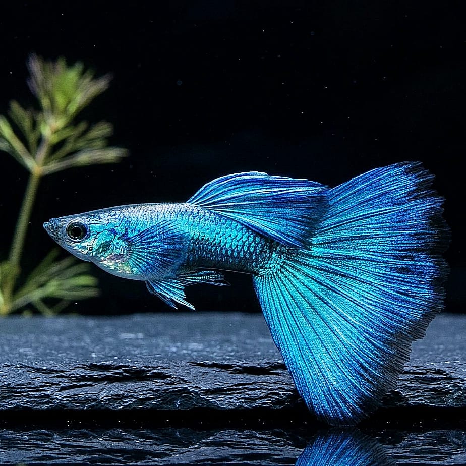 Hochzucht Guppy - Blue Moscow