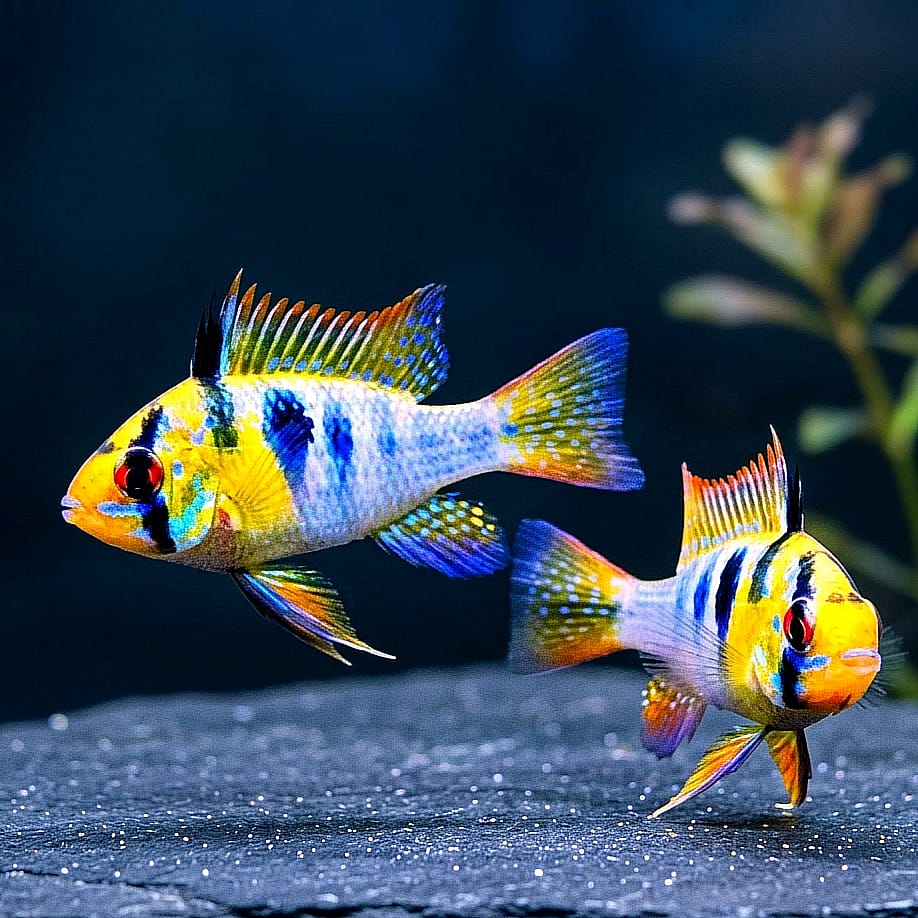 Schmetterlingsbuntbarsch (Microgeophagus ramirezi) aus Liebevoller Zucht !