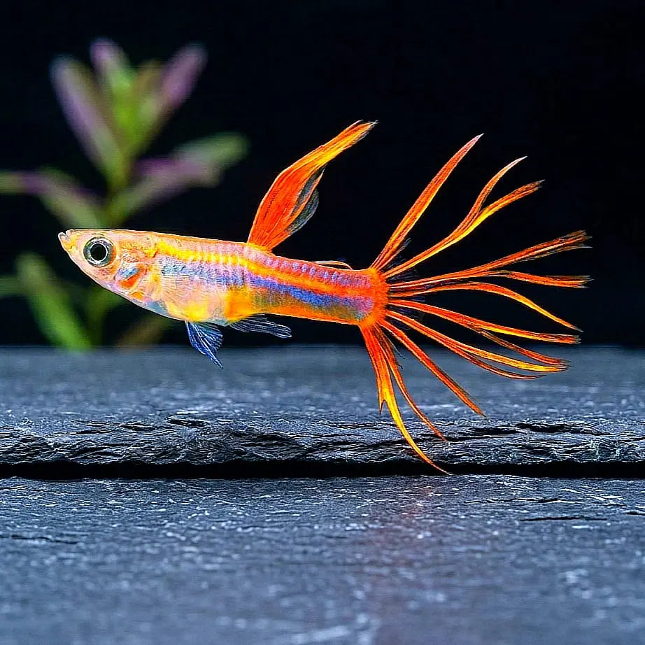 Hochzucht Guppys - ❤️ Crowntail Red AquaTimo