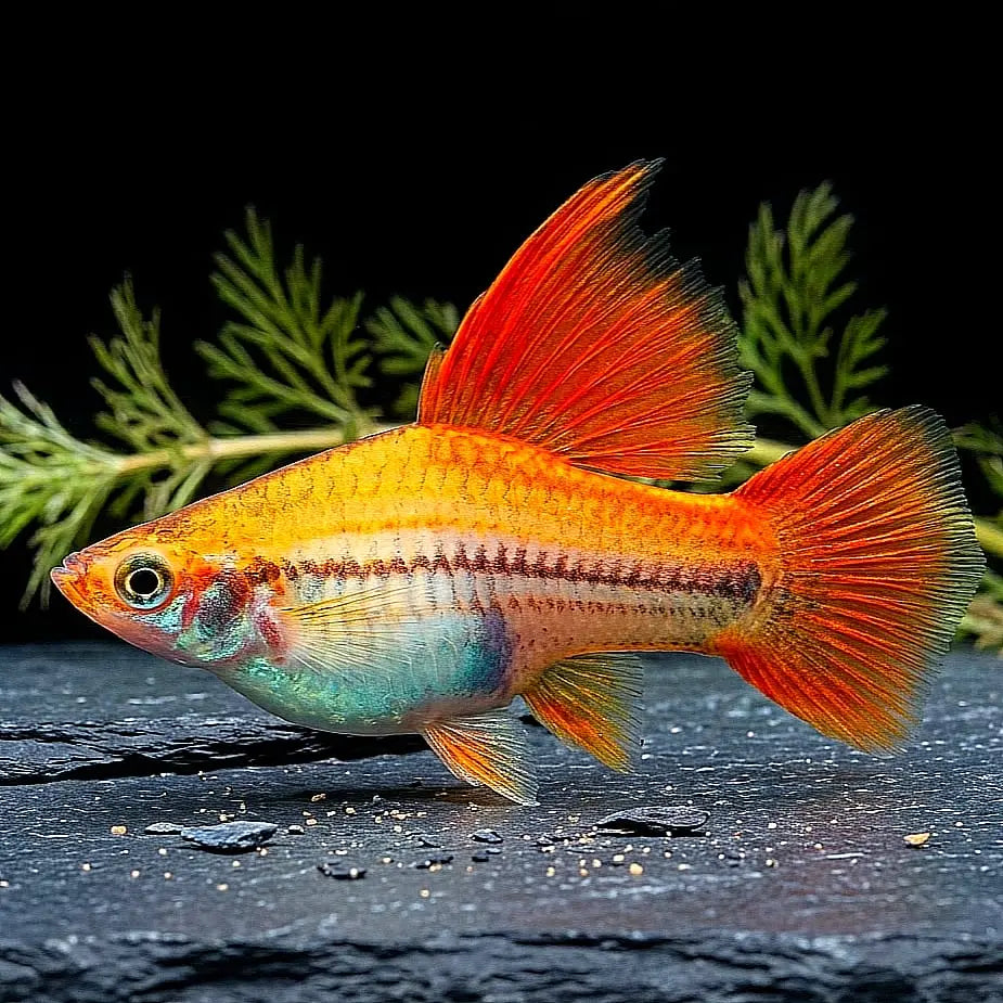Schwertträger Ananas – Tropische Farbfrische mit Eleganz AquaTimo