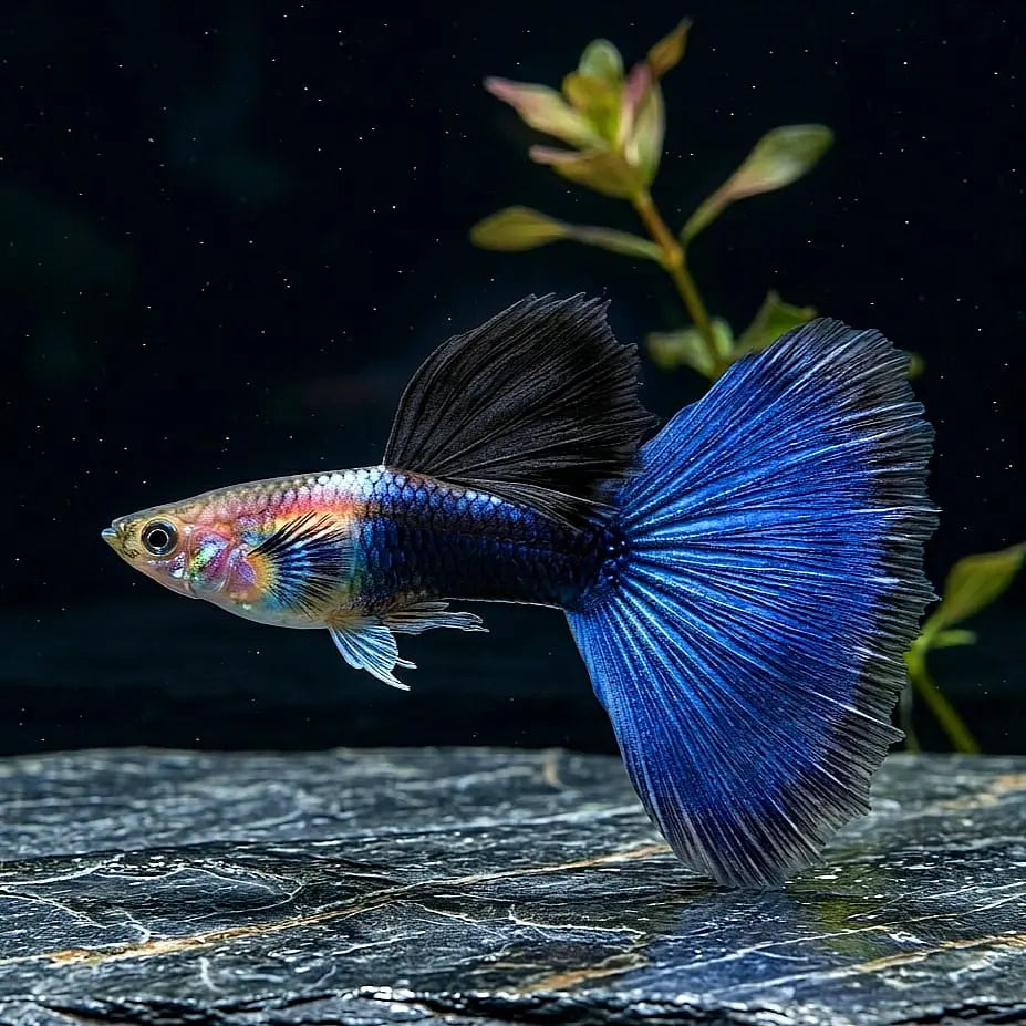 Hochzucht Guppy - 🖤 Black Tuxedo AquaTimo