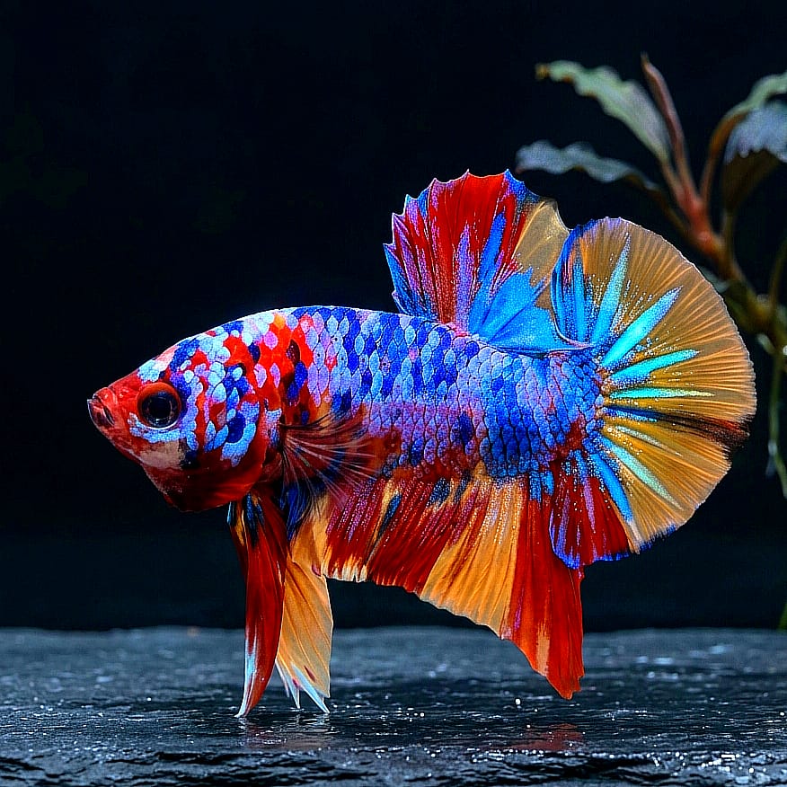Betta splendens "Plakat Koi" – Farbstarker Koi-Kampffisch für dein Aquarium