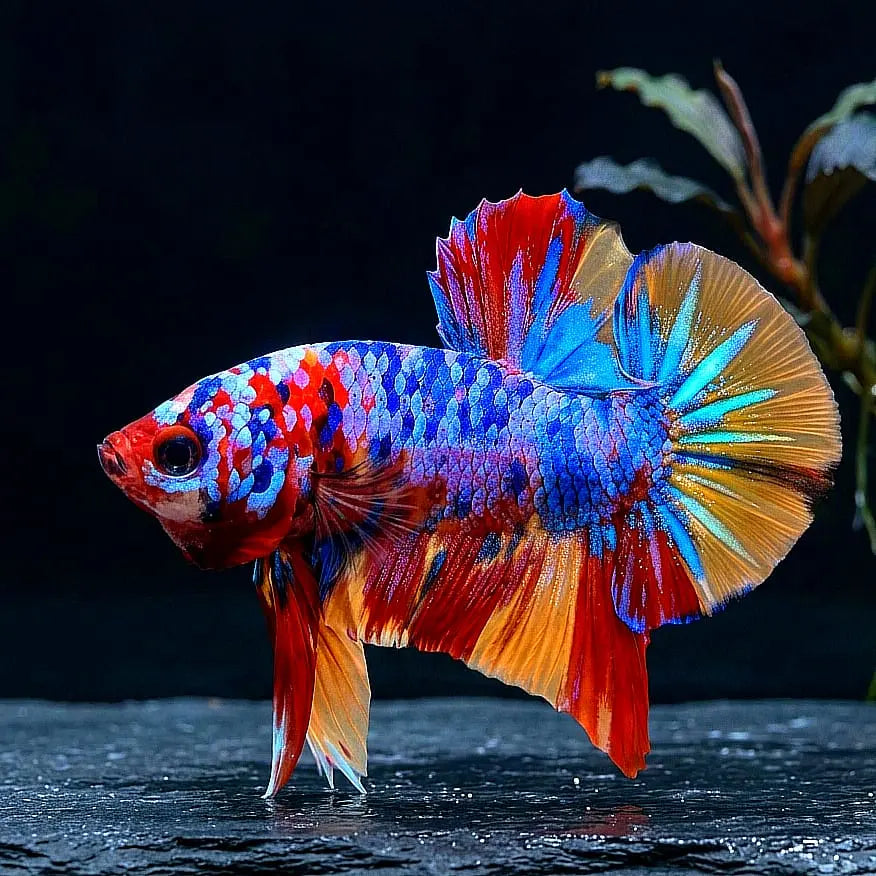 Betta splendens "Plakat Koi" – Farbstarker Koi-Kampffisch für dein Aquarium AquaTimo