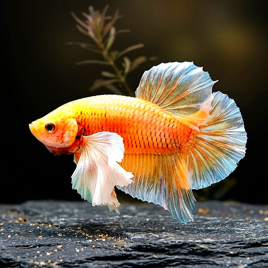 Kampffisch Betta splendens – Plakat "Fancy Colour Mix" mit Elephant Ear Flossen 🎨🐟