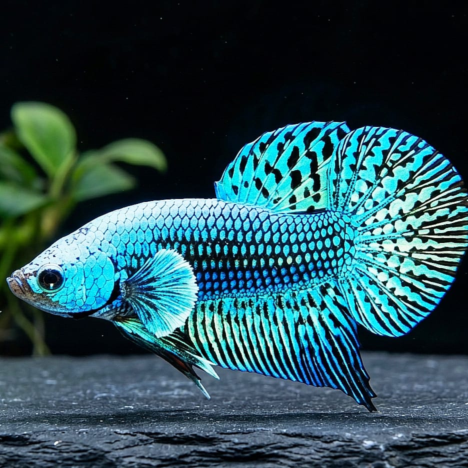 Betta splendens "Alien Blue" – Zuchtkampffisch mit metallisch blauer Färbung Kampffisch