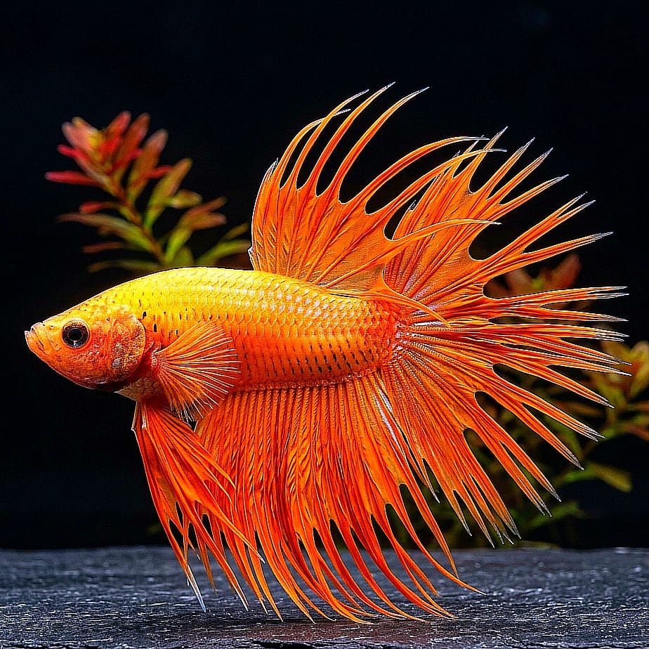 Kampffisch Betta splendens – Corwntail Orange