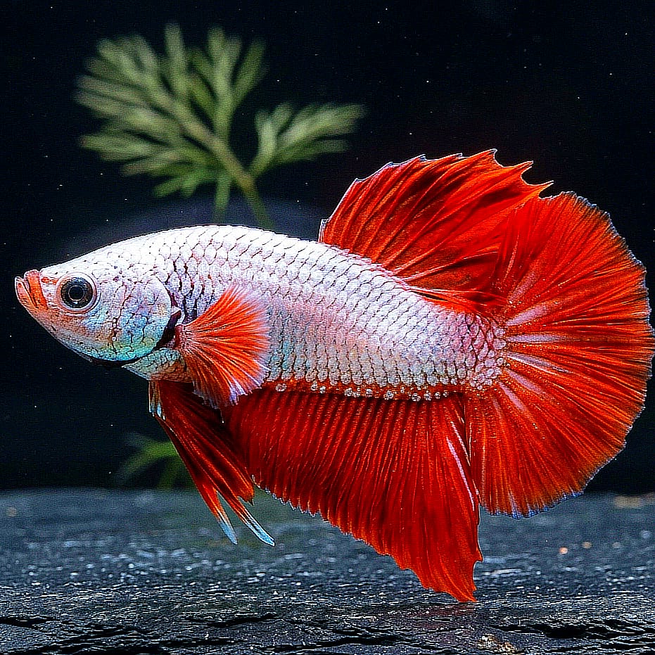 Kampffisch Betta splendens – Plakat Red Dragon