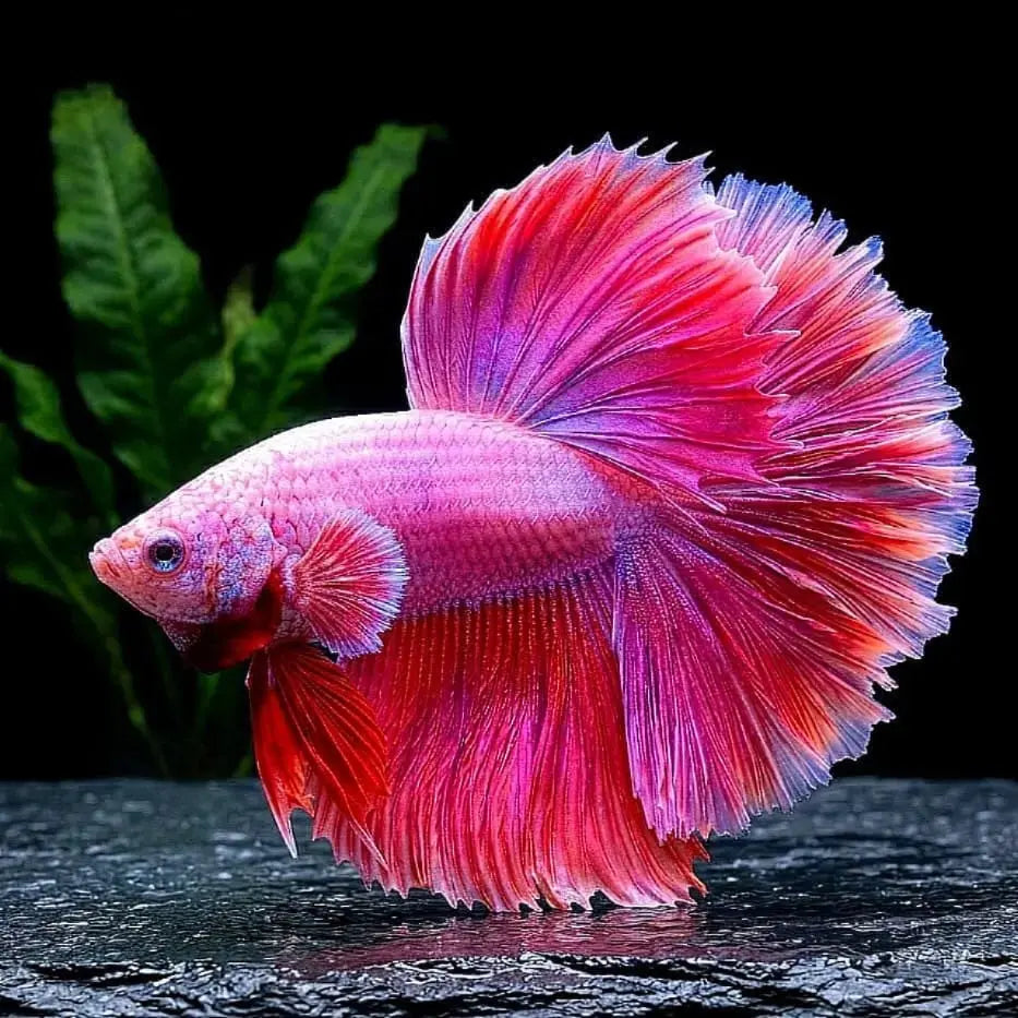 Kampffisch Betta splendens – Halfmoon Purple – 🩷 Farbenprächtiger Kampffisch mit spektakulärer Färbung AquaTimo