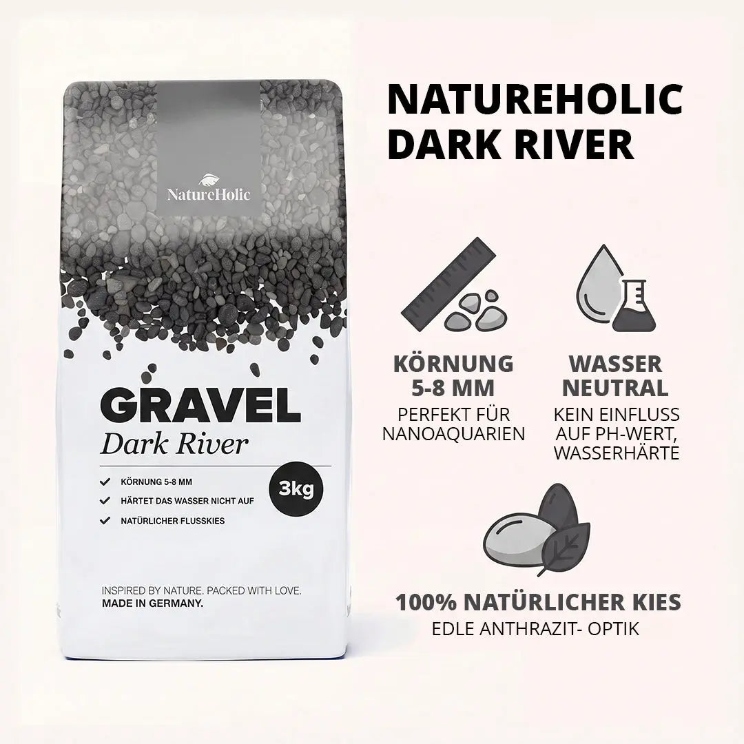 NatureHolic Naturkies Dark River – Dein Geheimnis für kontrastreiche Aquascapes AquaTimo