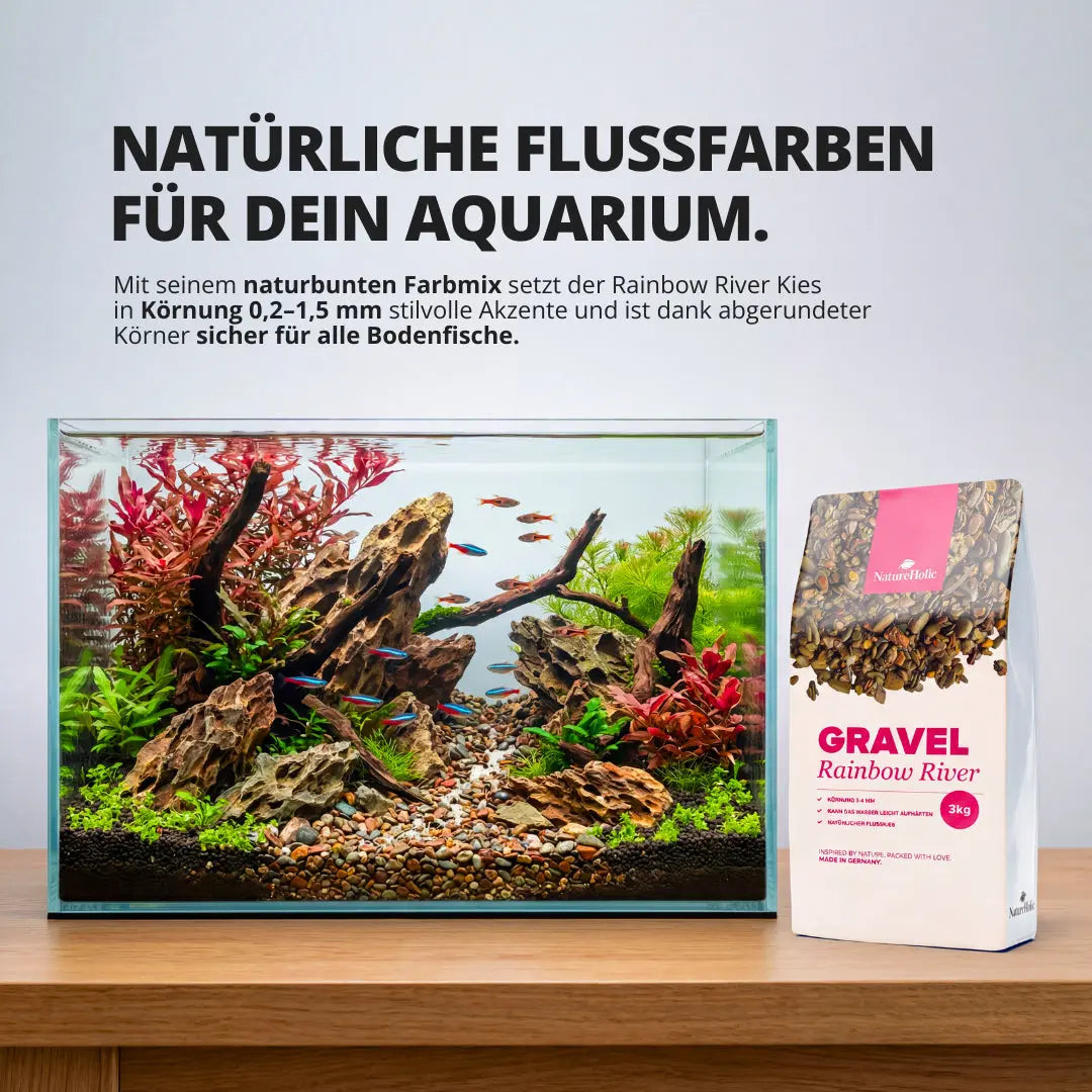 NatureHolic Naturkies Rainbow River – Ein Farbrausch für dein Aquarium AquaTimo