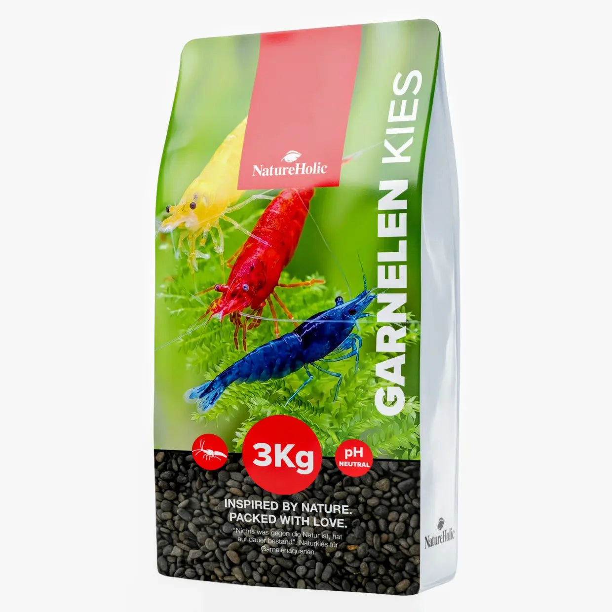 NatureHolic Garnelen Kies – Natürlicher, schwarzer Bodengrund für deine Zwerggarnelen AquaTimo