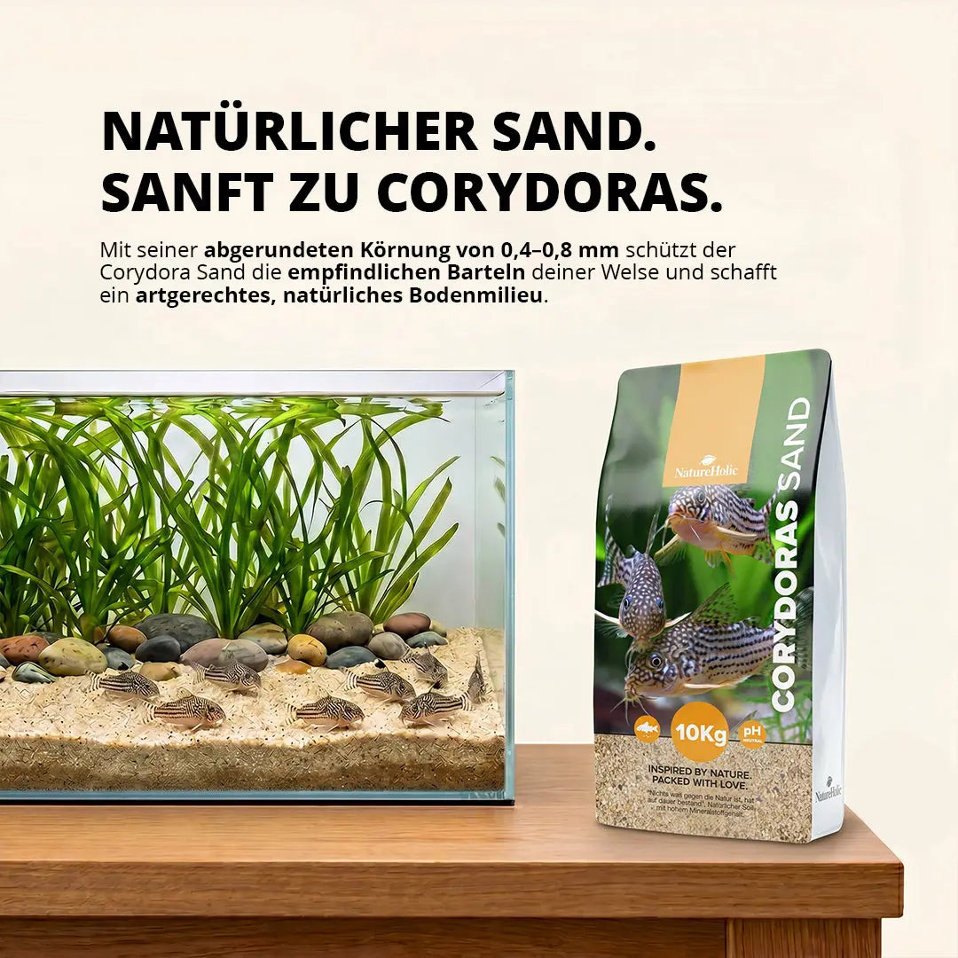 NatureHolic Corydoras Sand – Der ideale Bodengrund für deine Panzerwelse AquaTimo