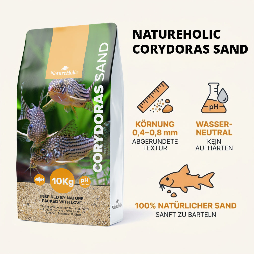 NatureHolic Corydoras Sand – Der ideale Bodengrund für deine Panzerwelse AquaTimo