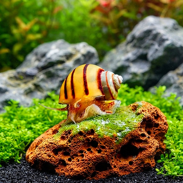 Zebra-Apfelschnecke – Asolene spixi 🐌