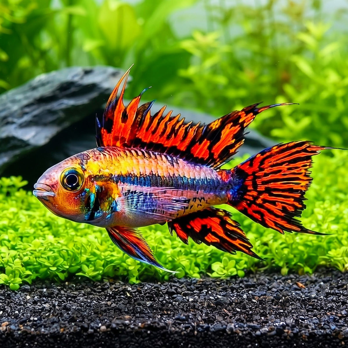 Apistogramma cacatuoides – ❤️ „Double Red“ | Kakadu-Zwergbuntbarsch