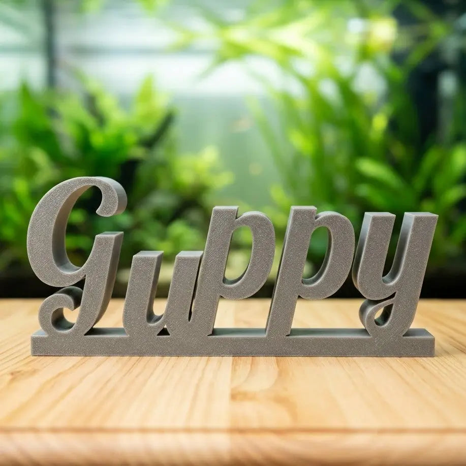 Guppy Deko Schriftzug: Das Must-have für dein Aquarium-Setup! - DS+ AquaTimo