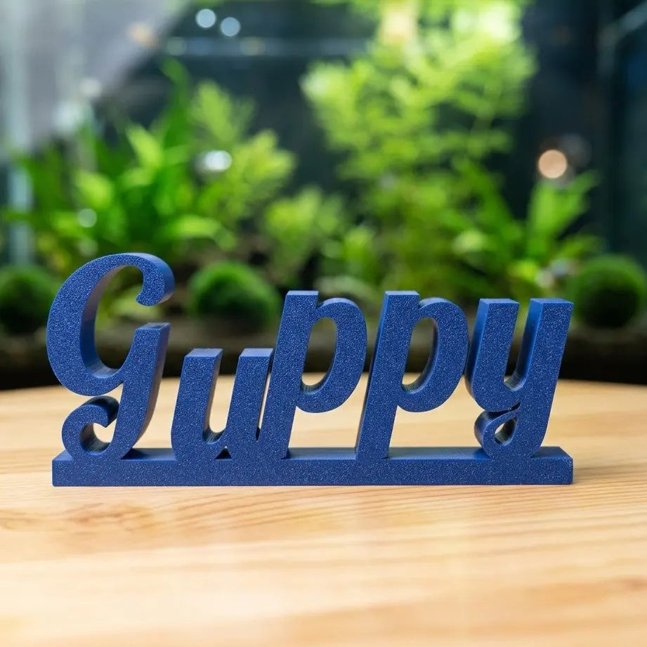 Guppy Deko Schriftzug: Das Must-have für dein Aquarium-Setup! - DS+ AquaTimo