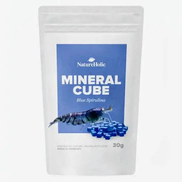 NatureHolic Mineral Cube „Blue Spirulina“: Dein 2-in-1 Futterstein & Ferienfutter für strahlende Garnelen & robuste Schneckenhäuser! Mineralwürfel Garnelen 💎🦐 AquaTimo